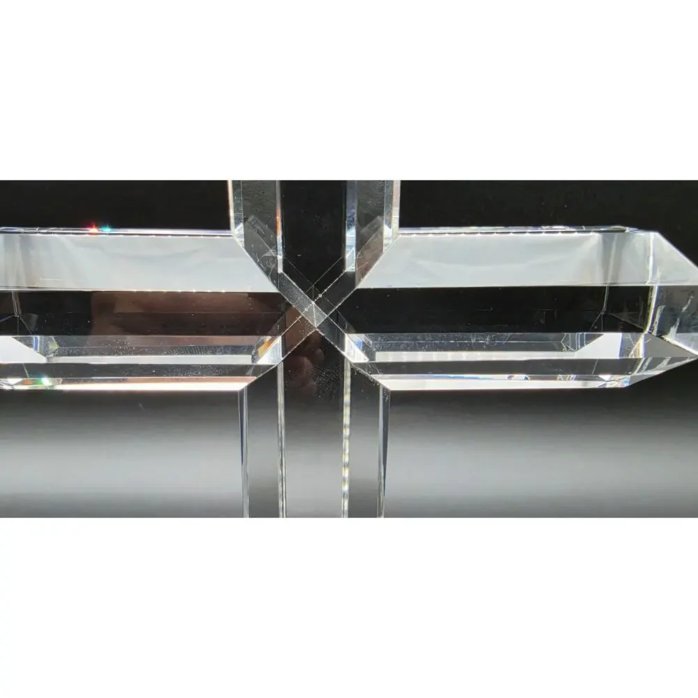Vintage Cut Lead Crystal Cross 8.5